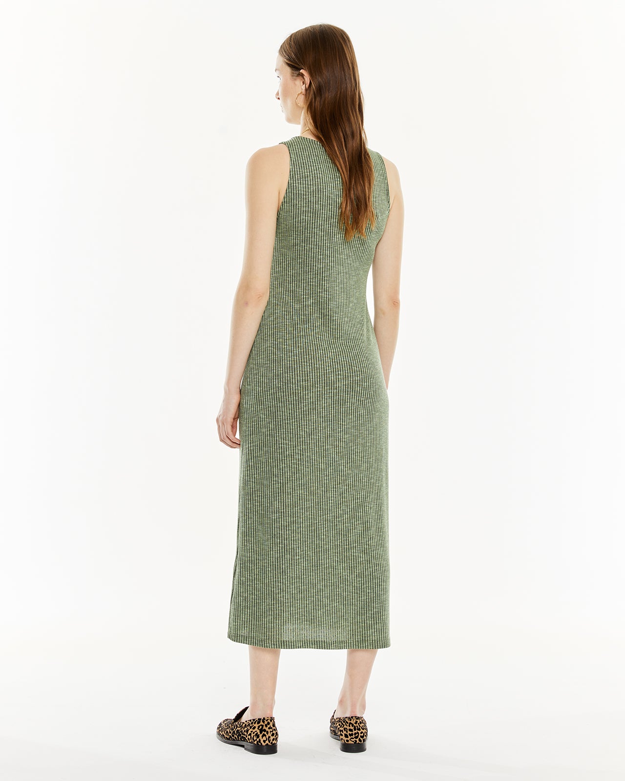 Vestido canalé cut-out