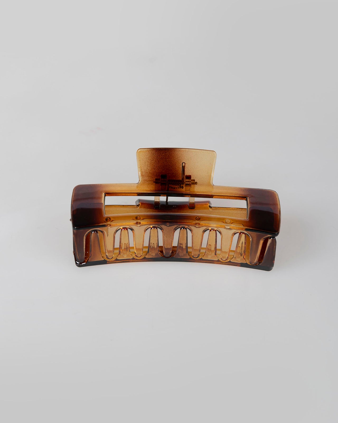 Pinza pelo rectangular marrón