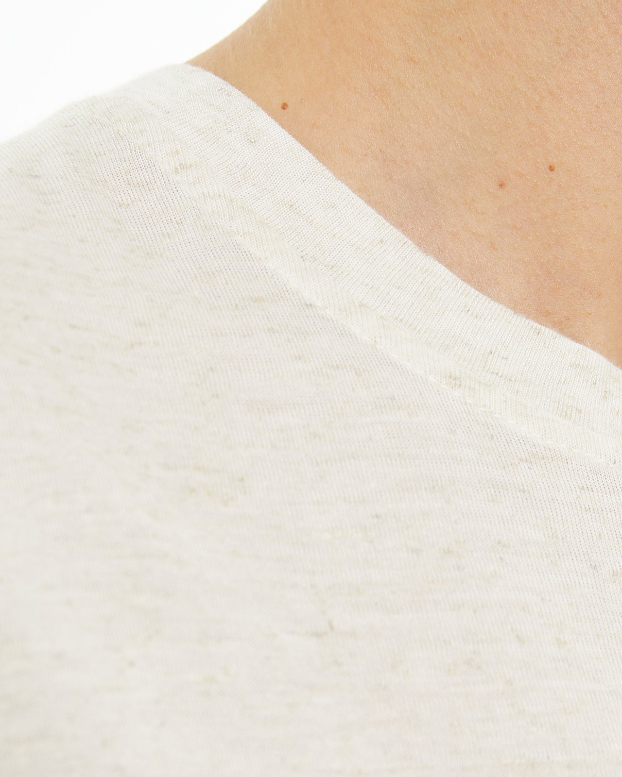 Camiseta lino efecto vigoré con tejido flamé