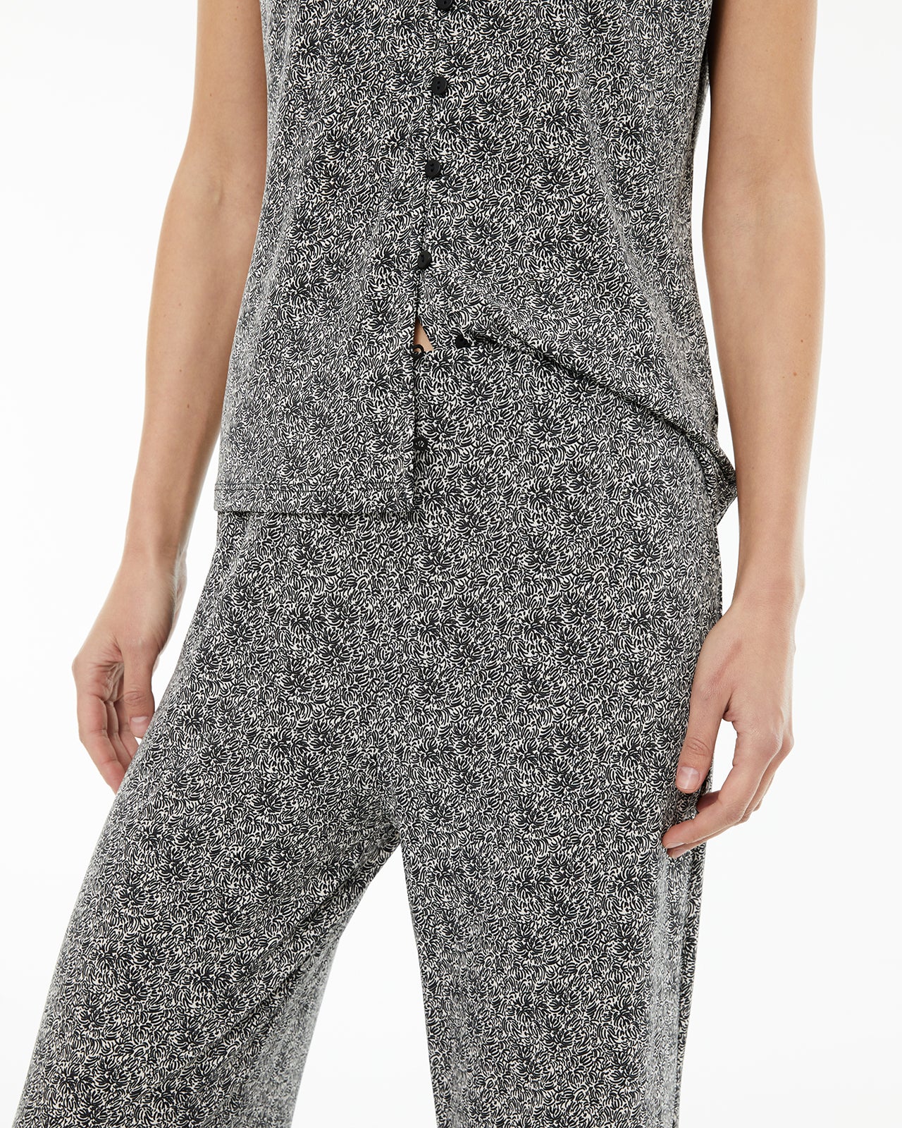 Pantalón confort estampado bicolor
