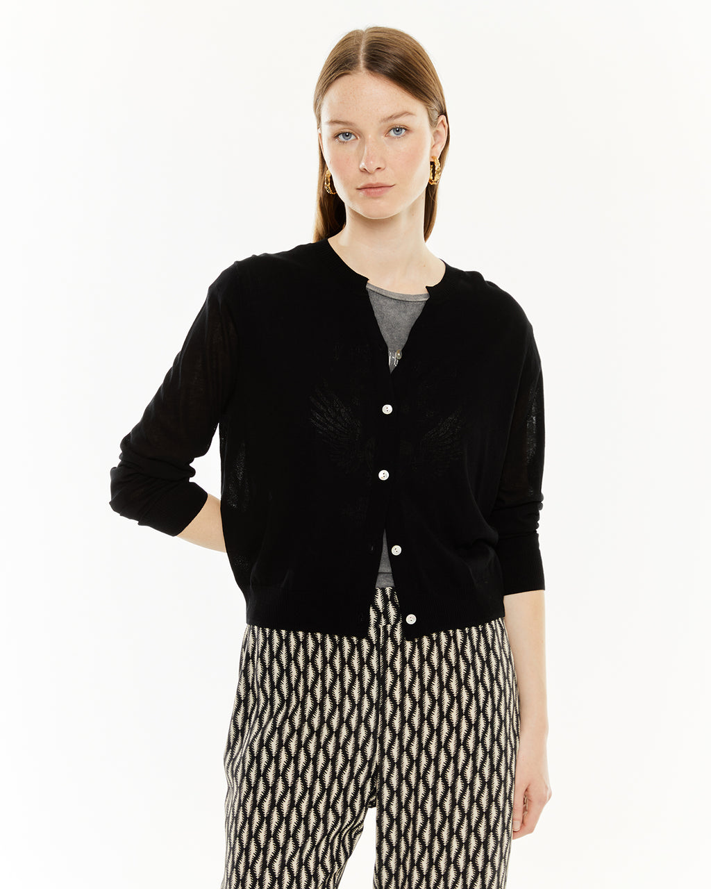 Cardigan cuello mao