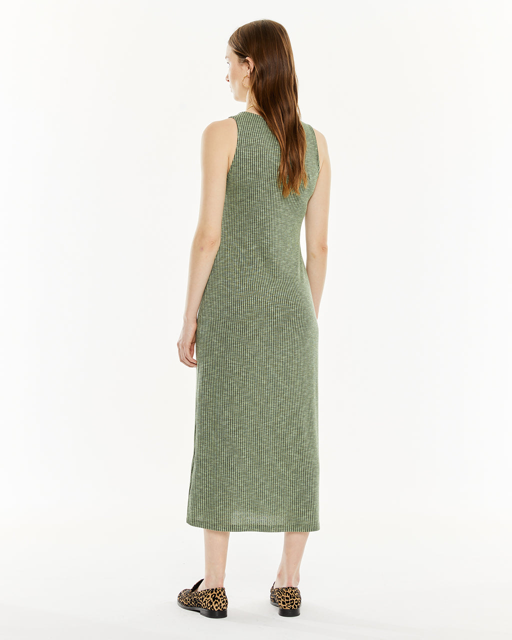 Vestido canalé cut-out
