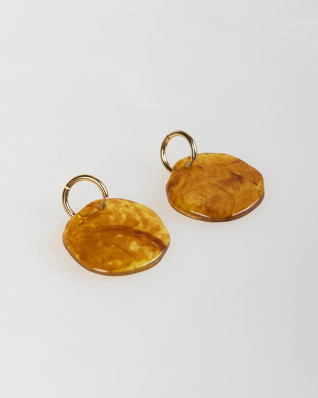 Pendientes marmolados diseño circular