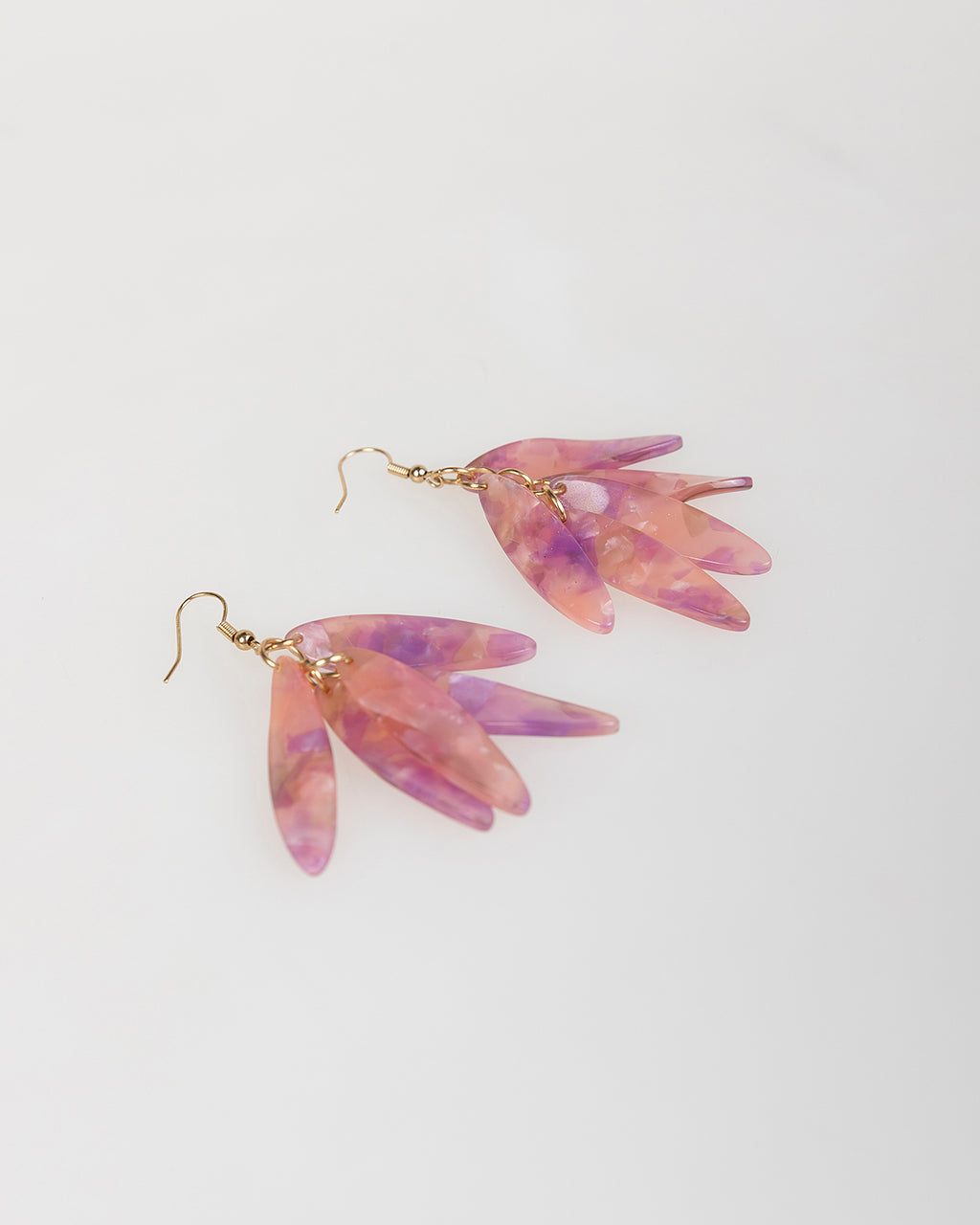 Pendientes largos bicolor