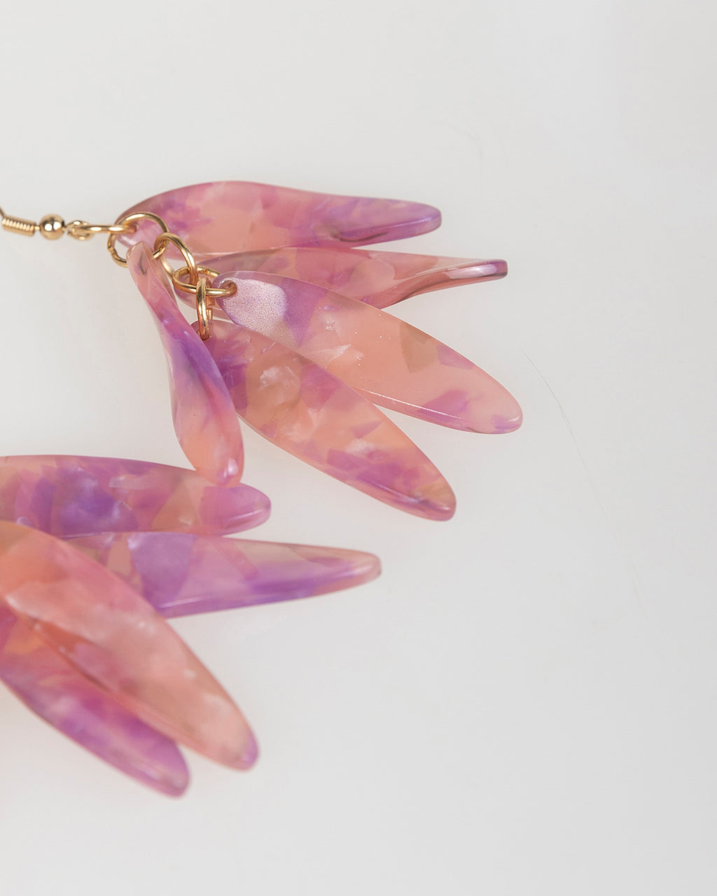 Pendientes largos bicolor