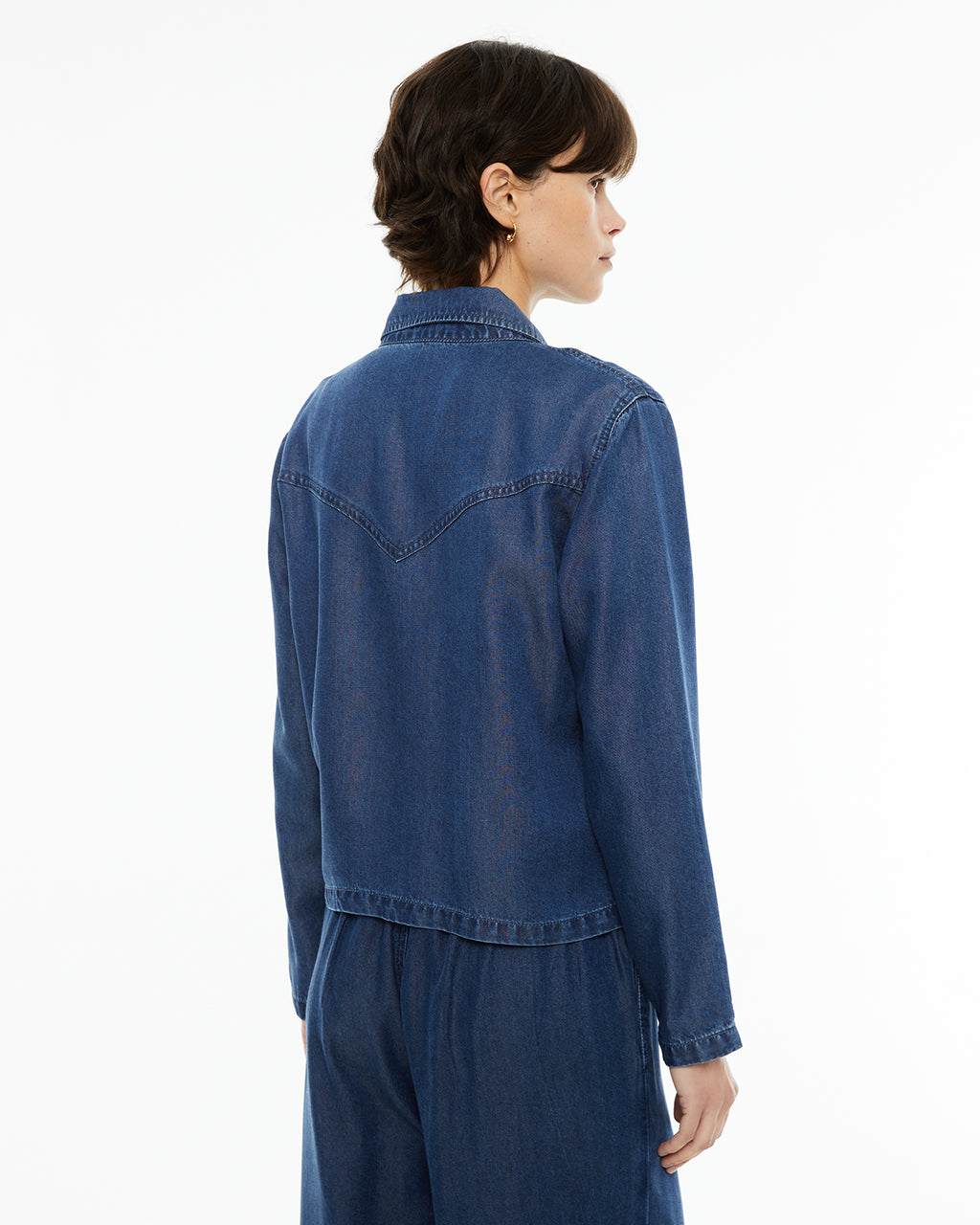 Camisa de tencel efecto denim