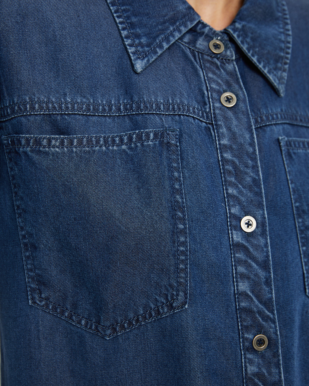 Camisa de tencel efecto denim