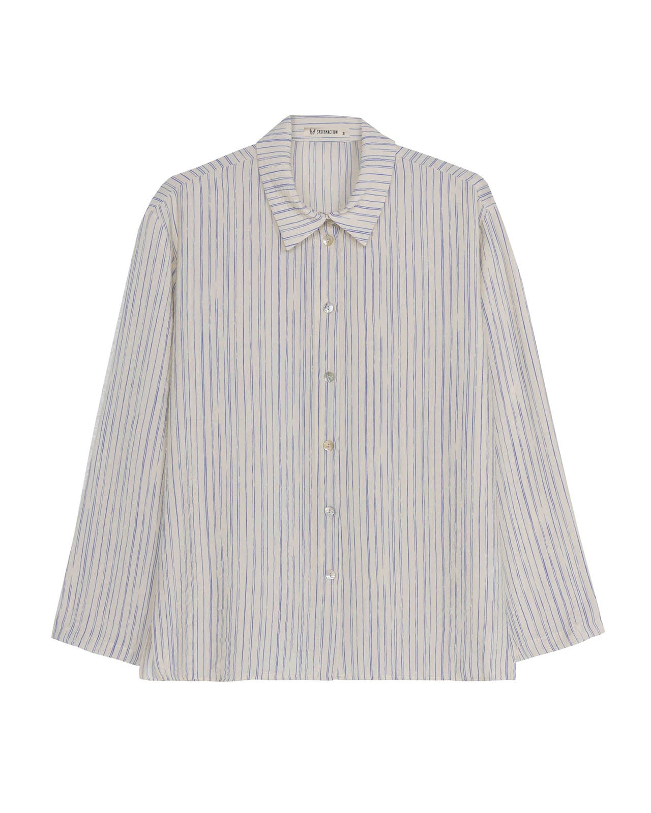 Camisa oversize de rayas de manga larga