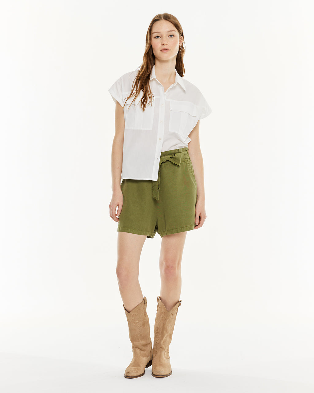 Camisa oversize detalle bolsillos delanteros