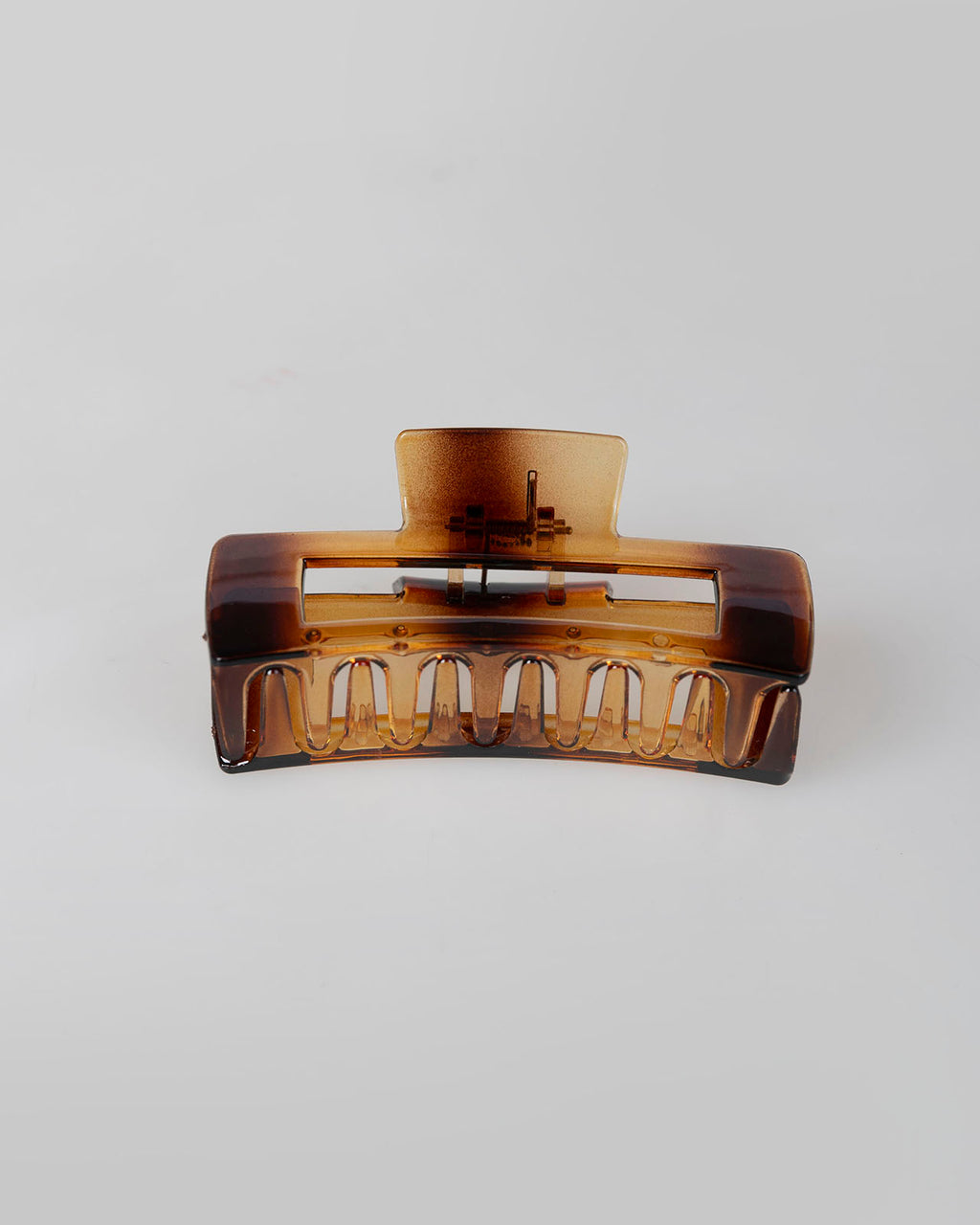 Pinza pelo rectangular marrón