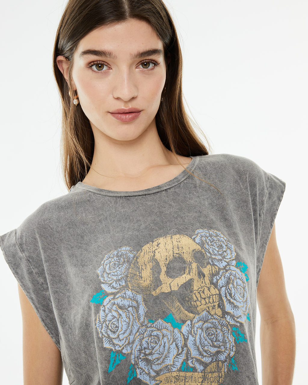 Camiseta posicional calavera sin mangas