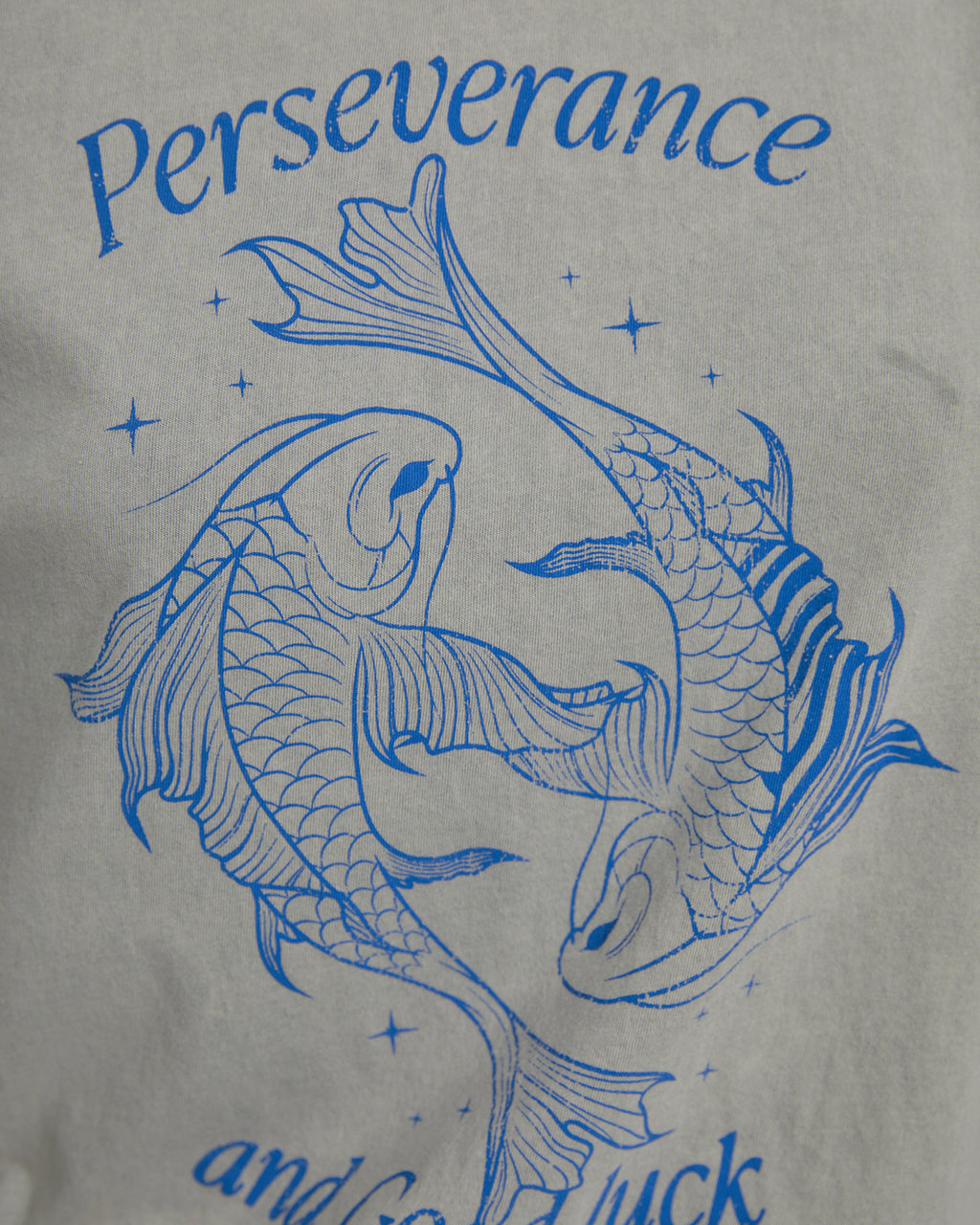 Camiseta oversize manga corta estampado peces