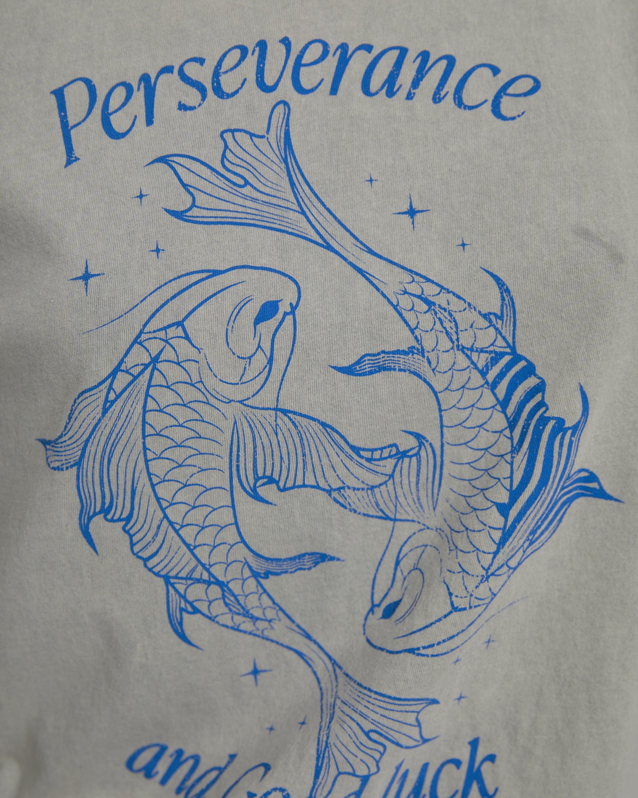 Camiseta oversize manga corta estampado peces