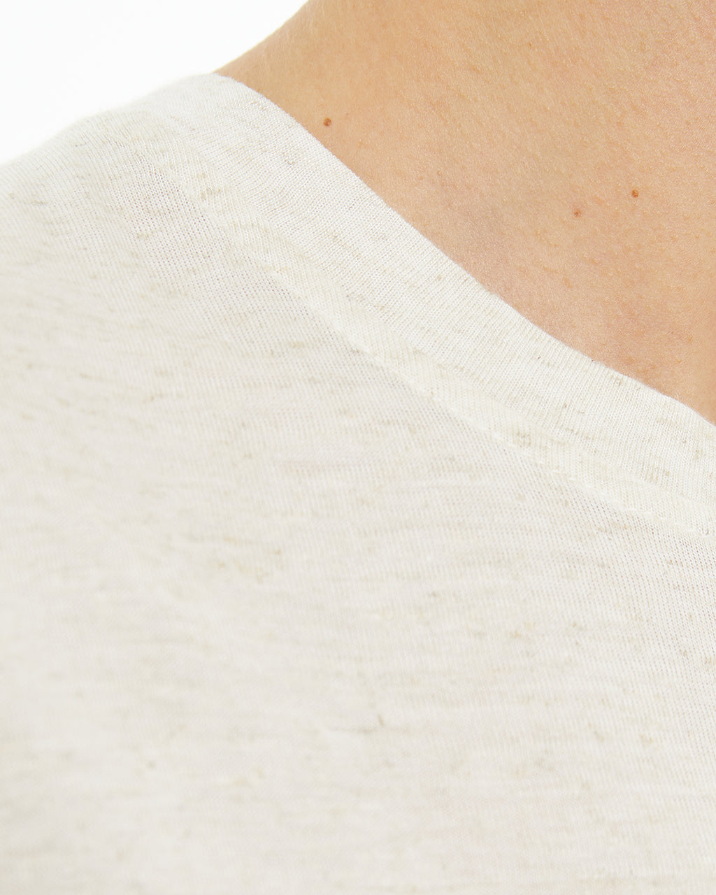 Camiseta lino efecto vigoré con tejido flamé