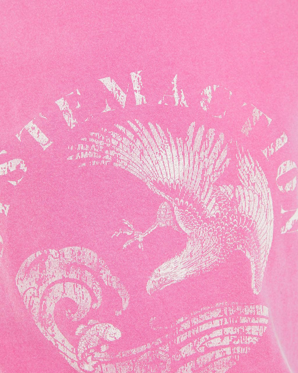 Camiseta fucsia manga corta dibujo águila