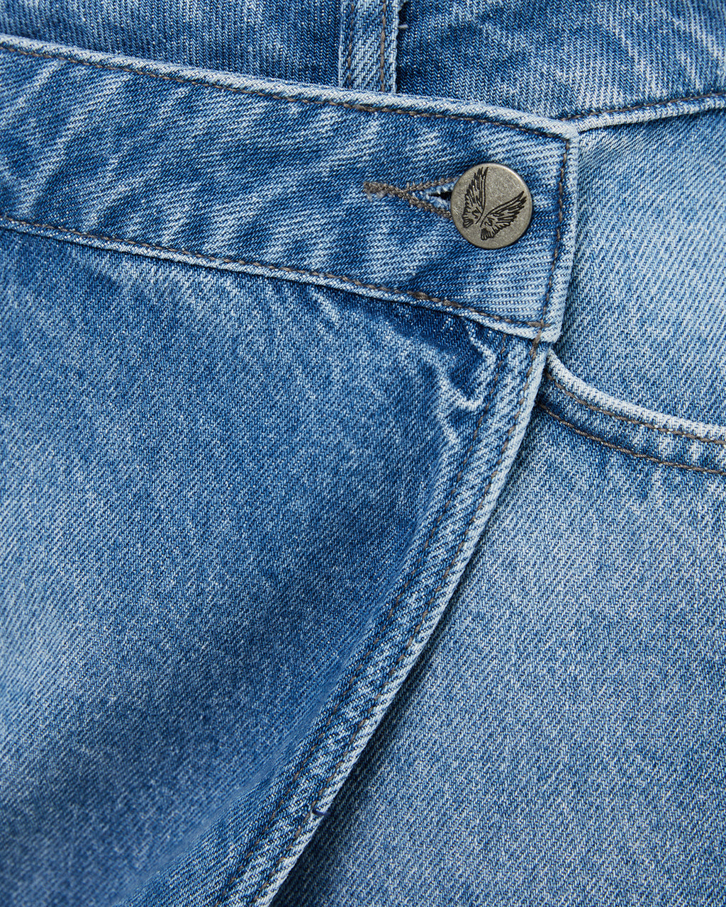 Falda denim corta