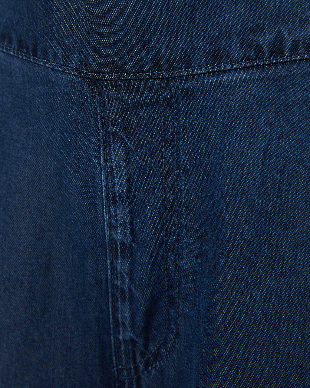 Pantalón de tencel efecto denim con goma en cinturilla