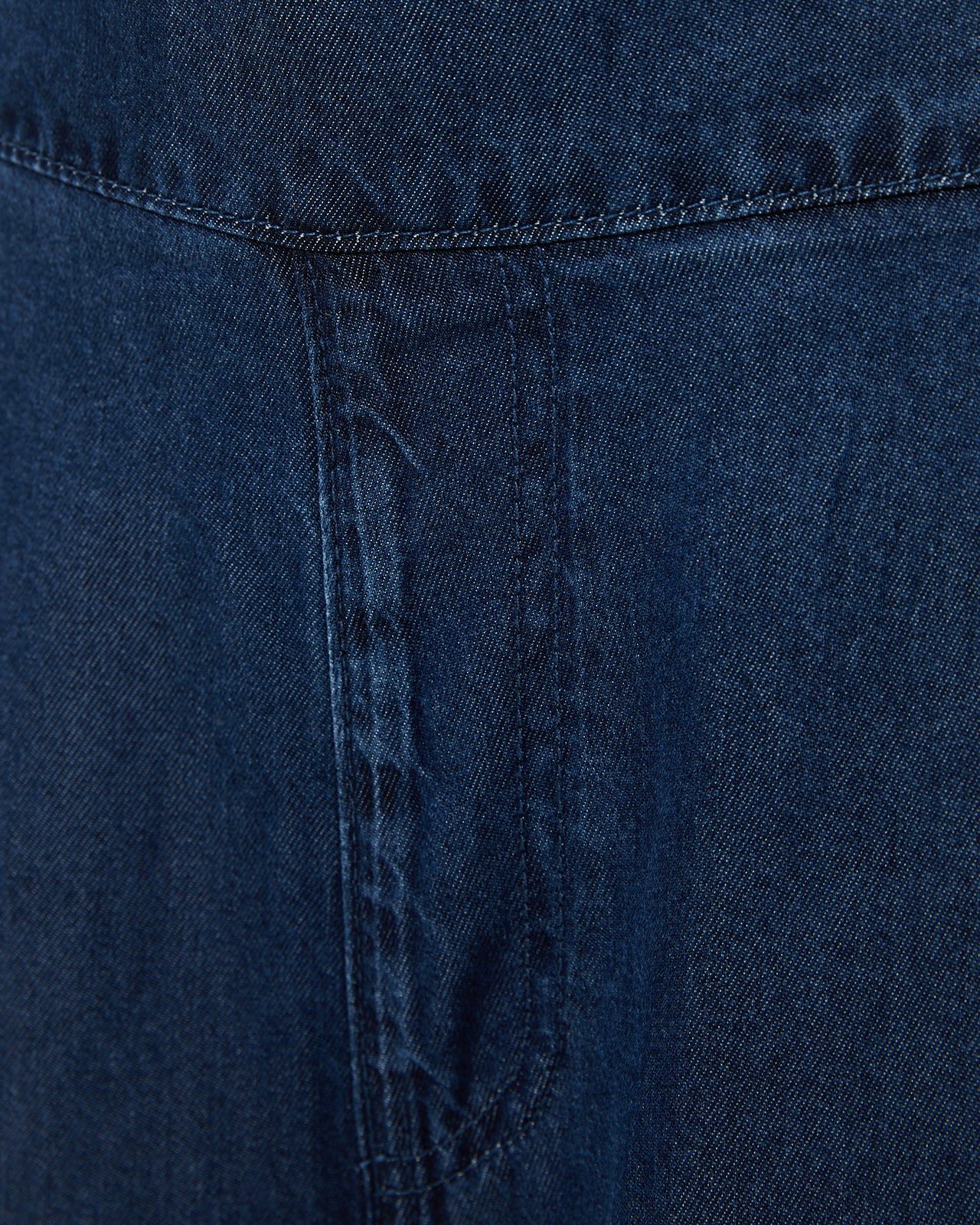 Pantalón de tencel efecto denim con goma en cinturilla