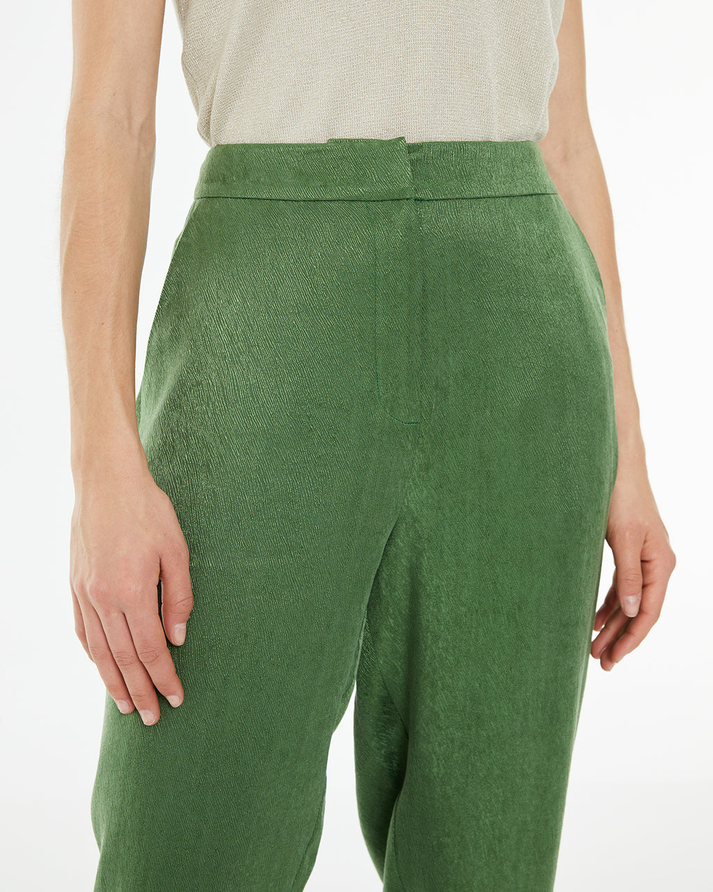 Pantalón palazzo tejido jaquard fluido