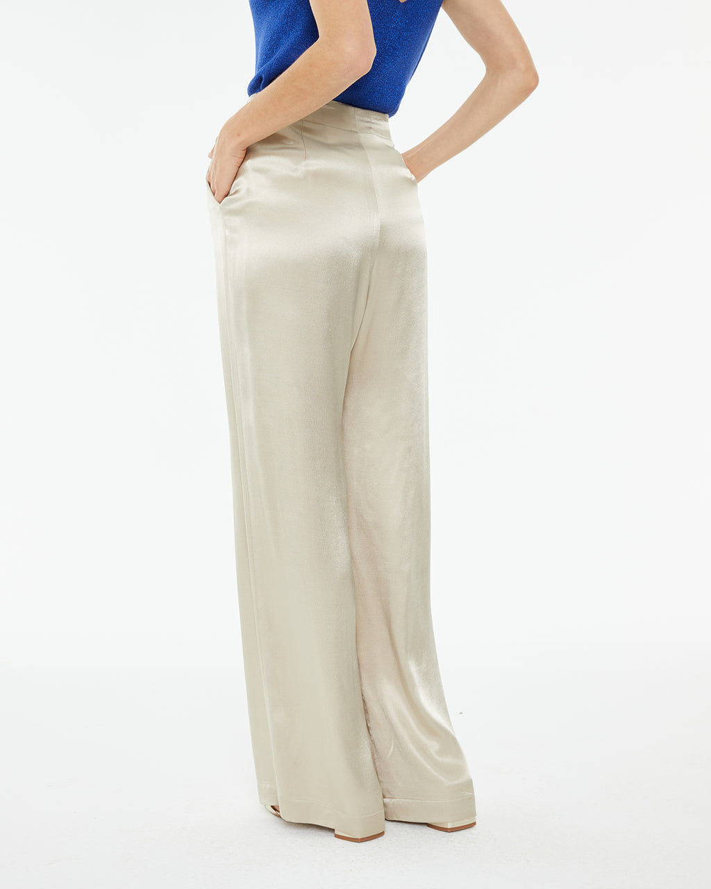 Pantalón palazzo fluido de viscosa