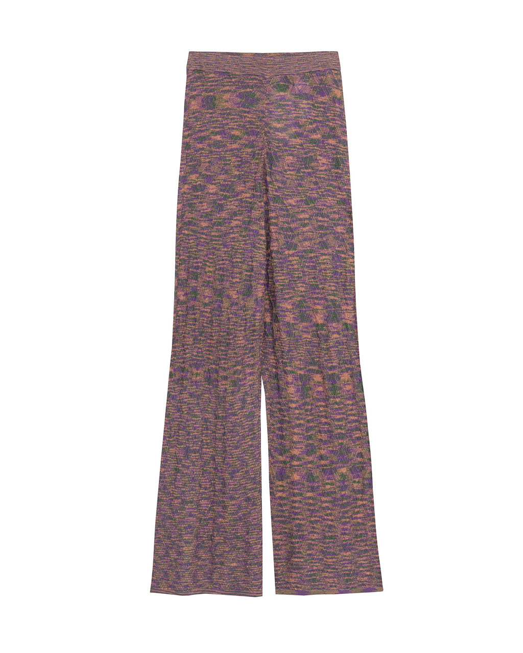 Pantalón de punto con lúrex entallado