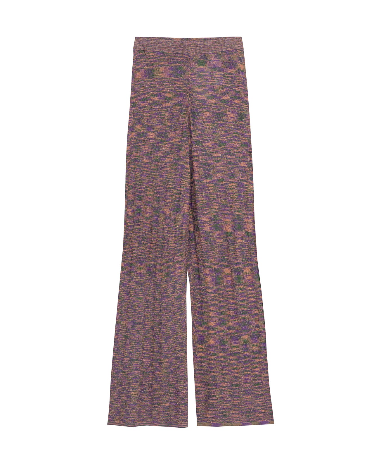 Pantalón de punto con lúrex entallado