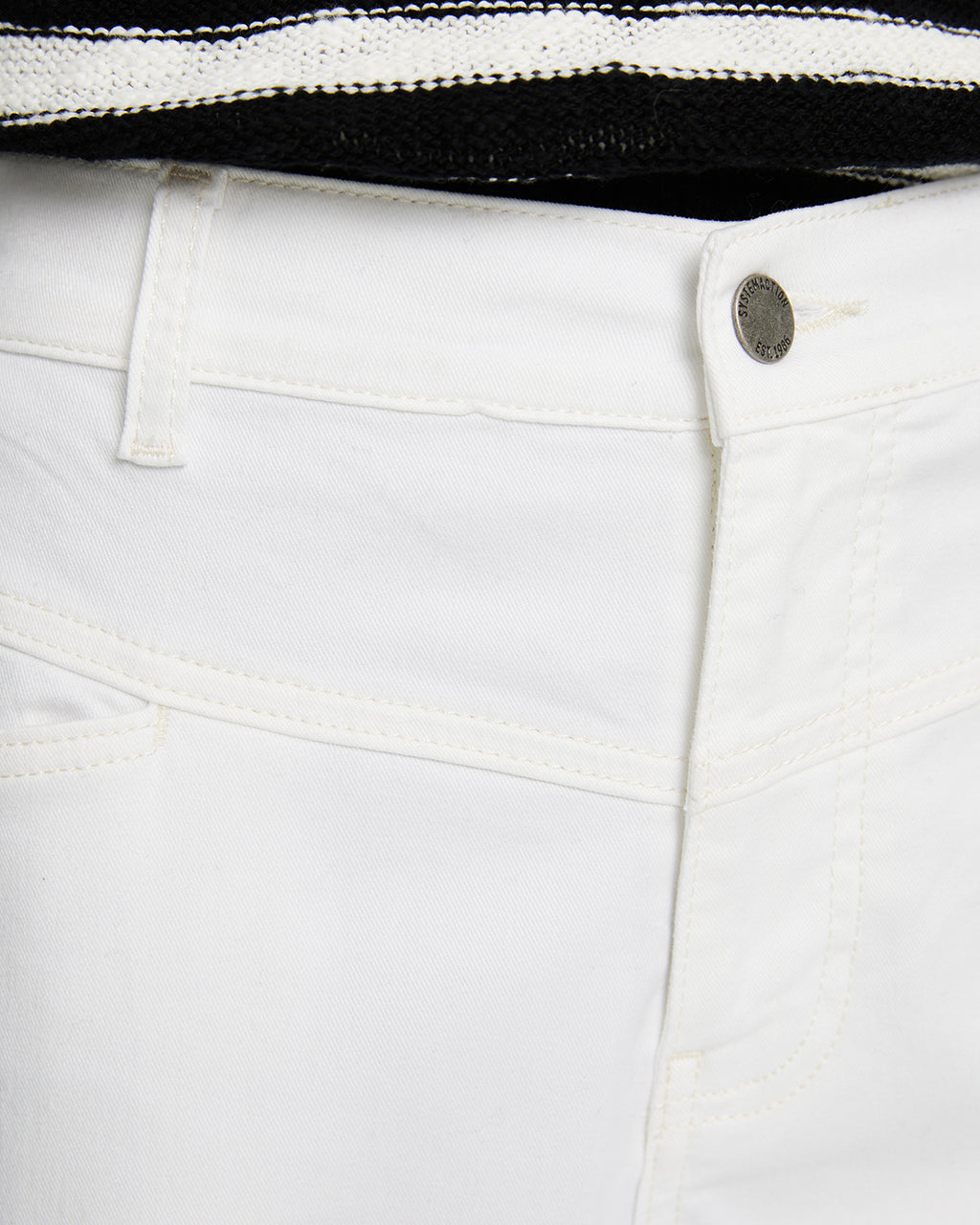 Pantalón vaquero blanco regular fit tiro medio