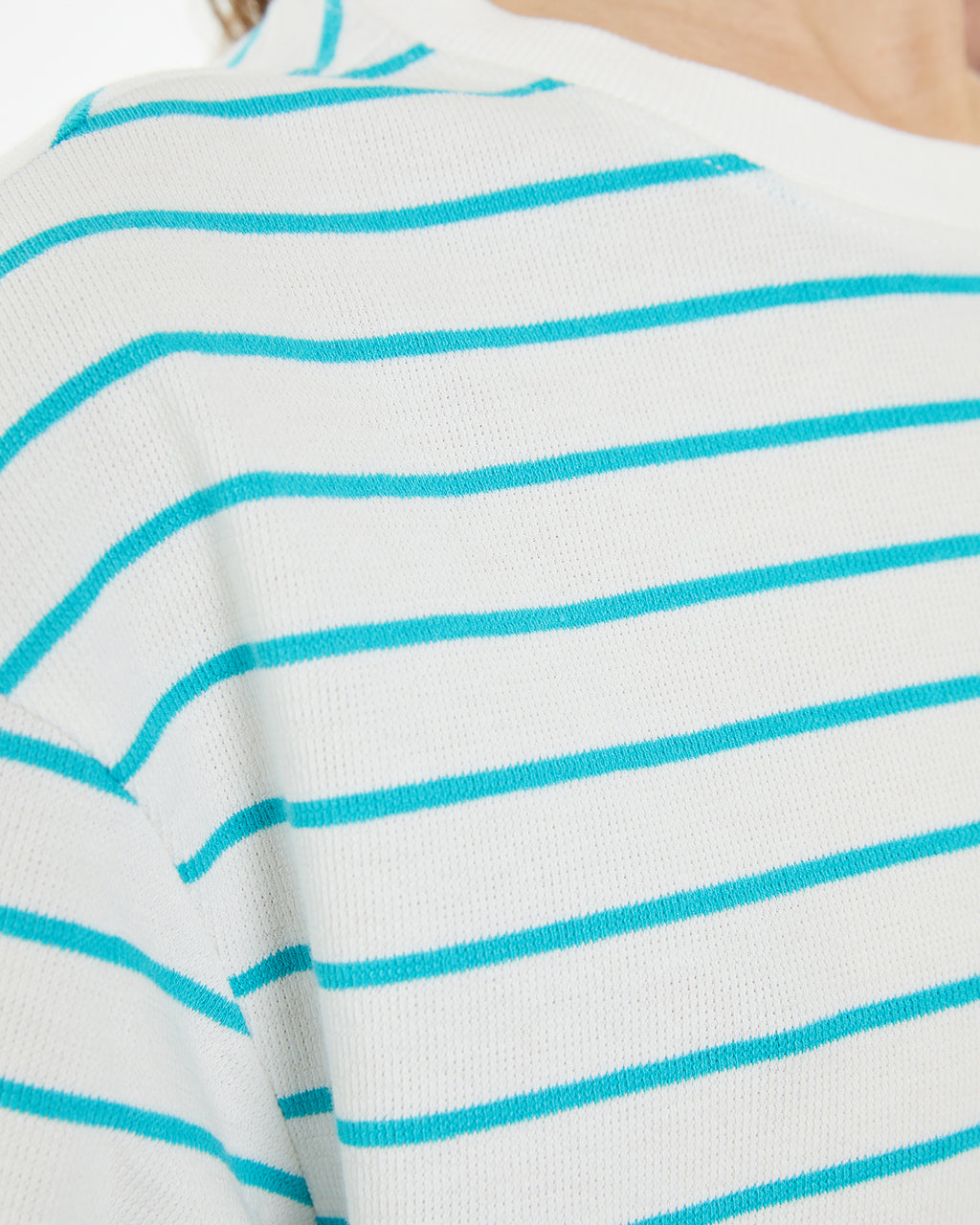 Sudadera rayas marineras con cuello redondo