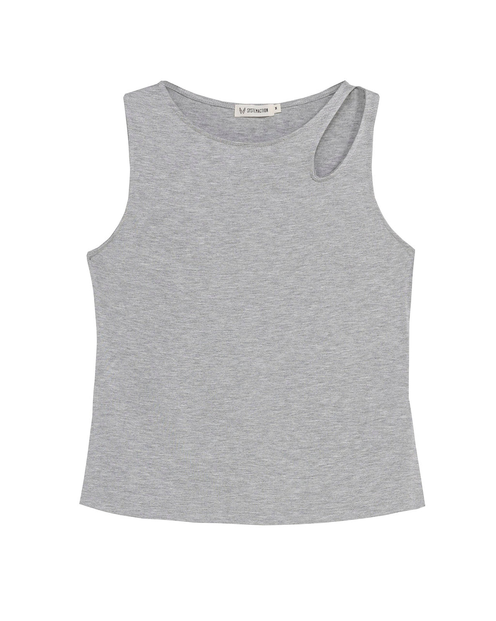 Top ajustado sin mangas detalle cut-out en hombro