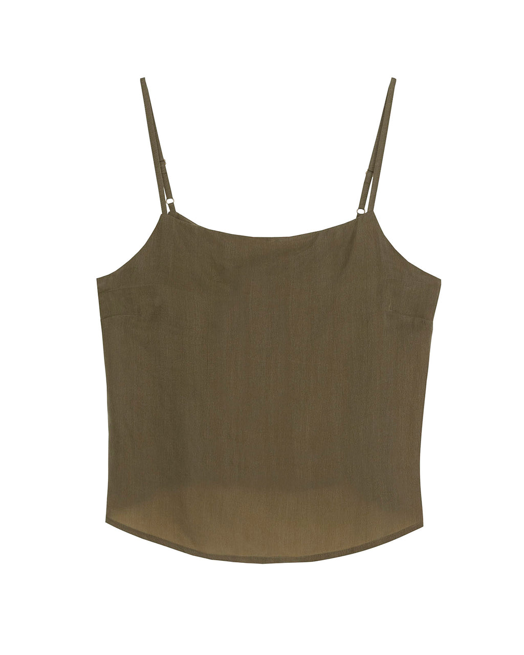 Top fluido de cupro con escote cuadrado