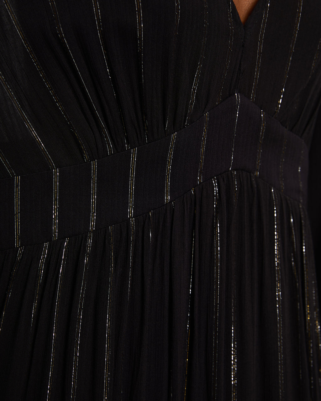 Vestido largo detalles de lúrex