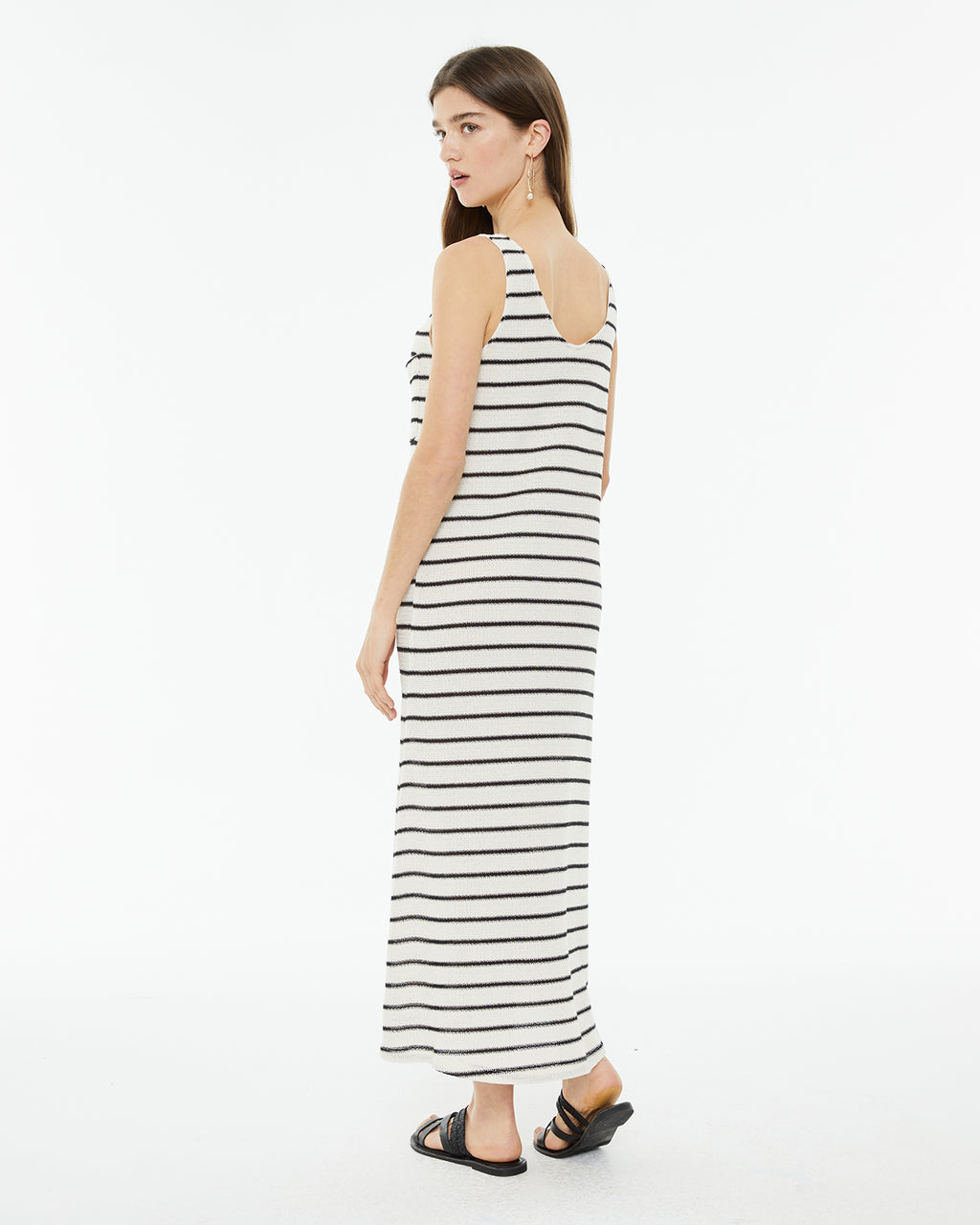 Vestido midi rayas marineras con bolsillo plastrón