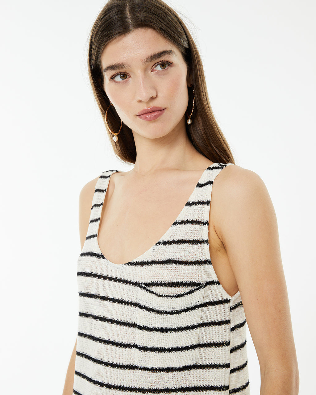Vestido midi rayas marineras con bolsillo plastrón
