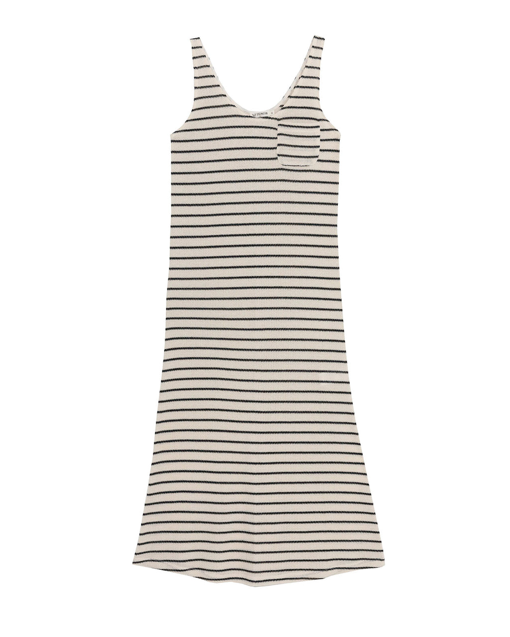 Vestido midi rayas marineras con bolsillo plastrón