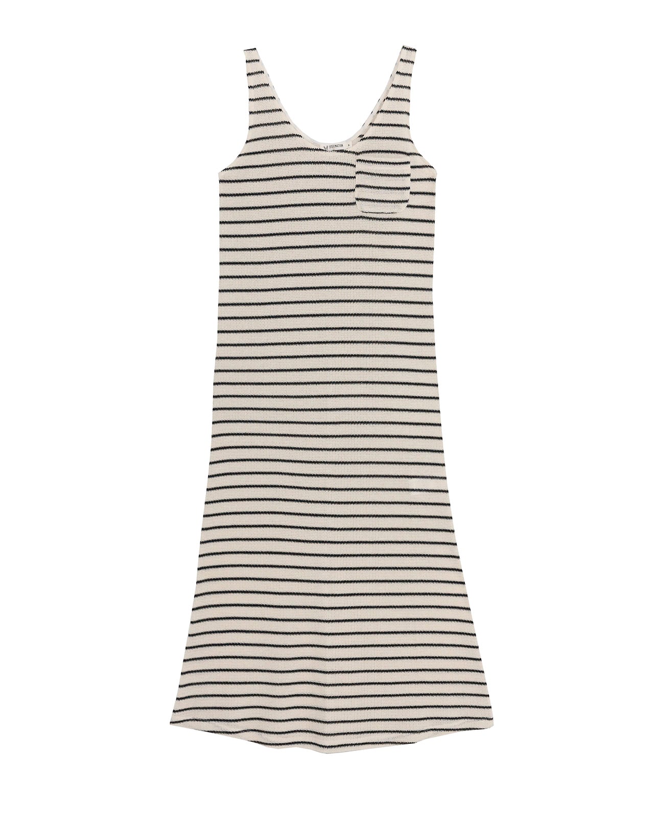 Vestido midi rayas marineras con bolsillo plastrón