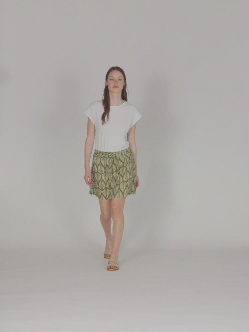 Camiseta escote redondo con frunces laterales
